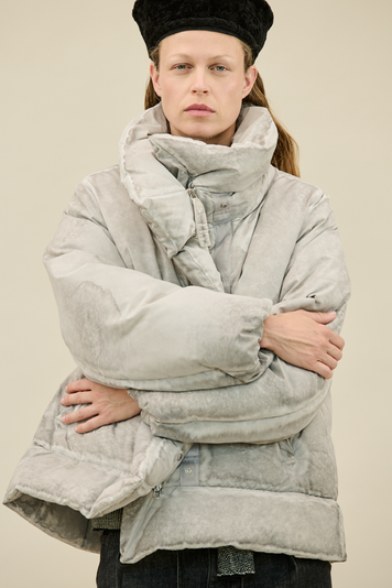 Короткий пуховик garment-dyed NORD AG-226-43170-NORD_СВ.СІРИЙ фото