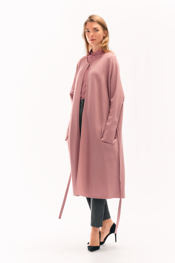 Cardigan-тренч WANDA AG-217-25113-Wanda_РОЖЕВИЙ фото