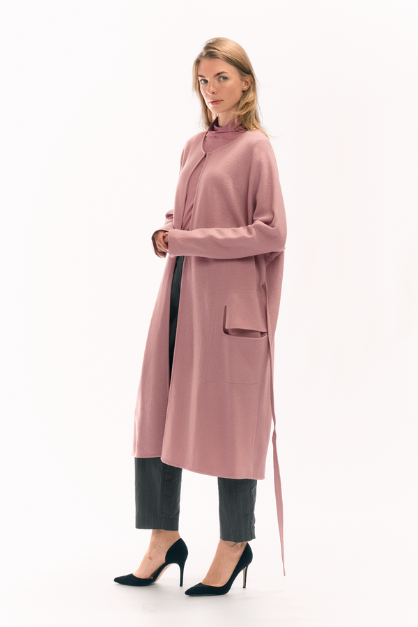 Cardigan-тренч WANDA AG-217-25113-Wanda_РОЖЕВИЙ фото
