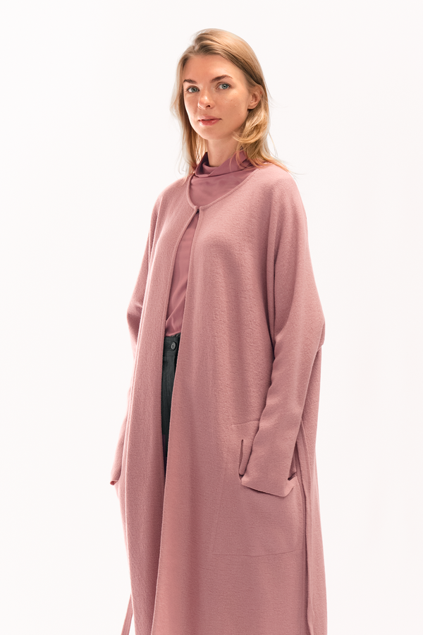 Cardigan-тренч WANDA AG-217-25113-Wanda_РОЖЕВИЙ фото