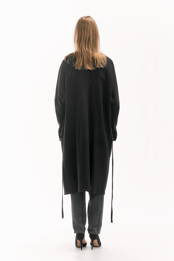 Cardigan-тренч  WANDA чорний AG-217-25113-Wanda_ЧОР фото