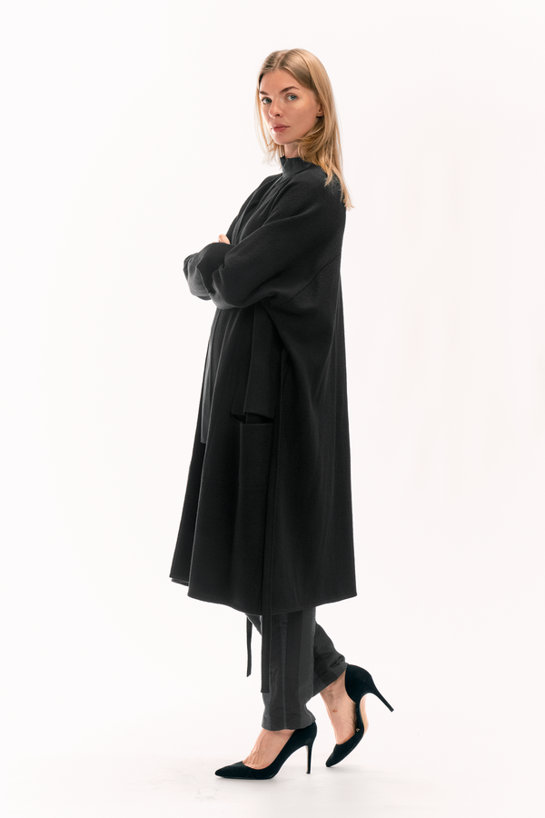 Cardigan-тренч  WANDA чорний AG-217-25113-Wanda_ЧОР фото